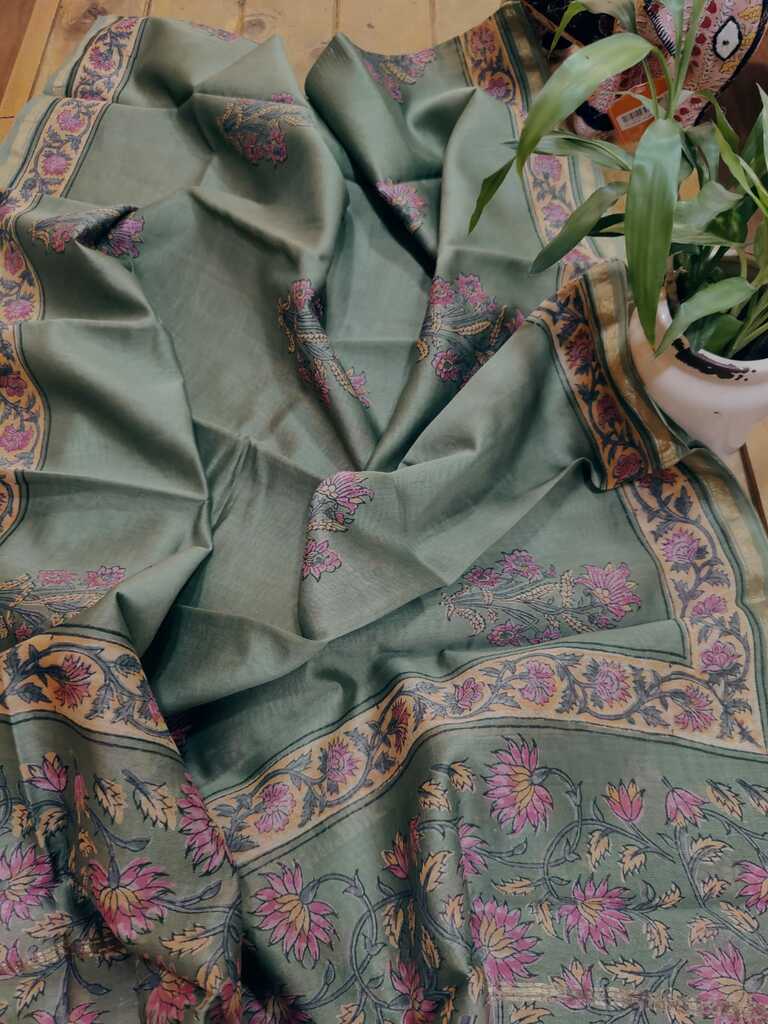 chanderi silk dupatta - desi weaves