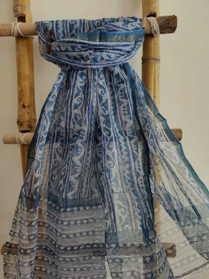 Reeti Traditional Handblock Print Kota Doria Dupatta