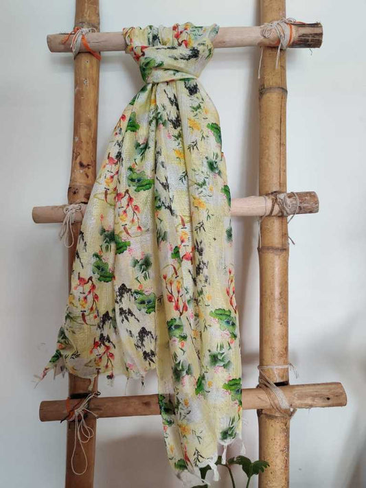 handmade pure linen stole - desiweaves