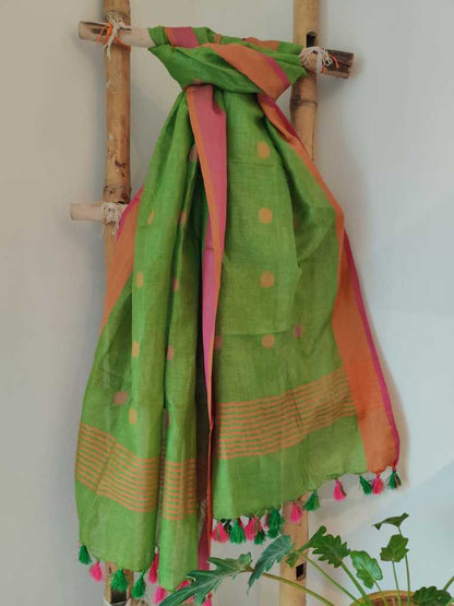  Linen Dupatta Online - Desi Weaves