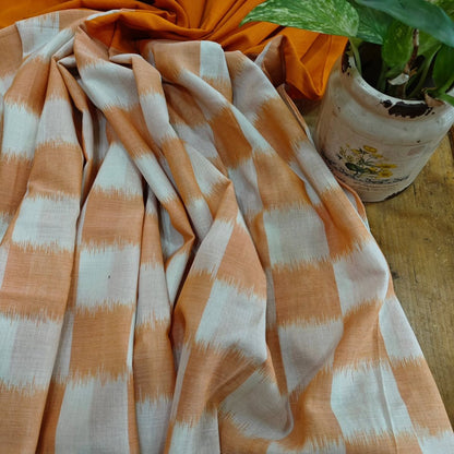 double Ikkat cotton saree - desi weaves