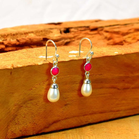 Pink Handmade 925 Sterling Silver Earring