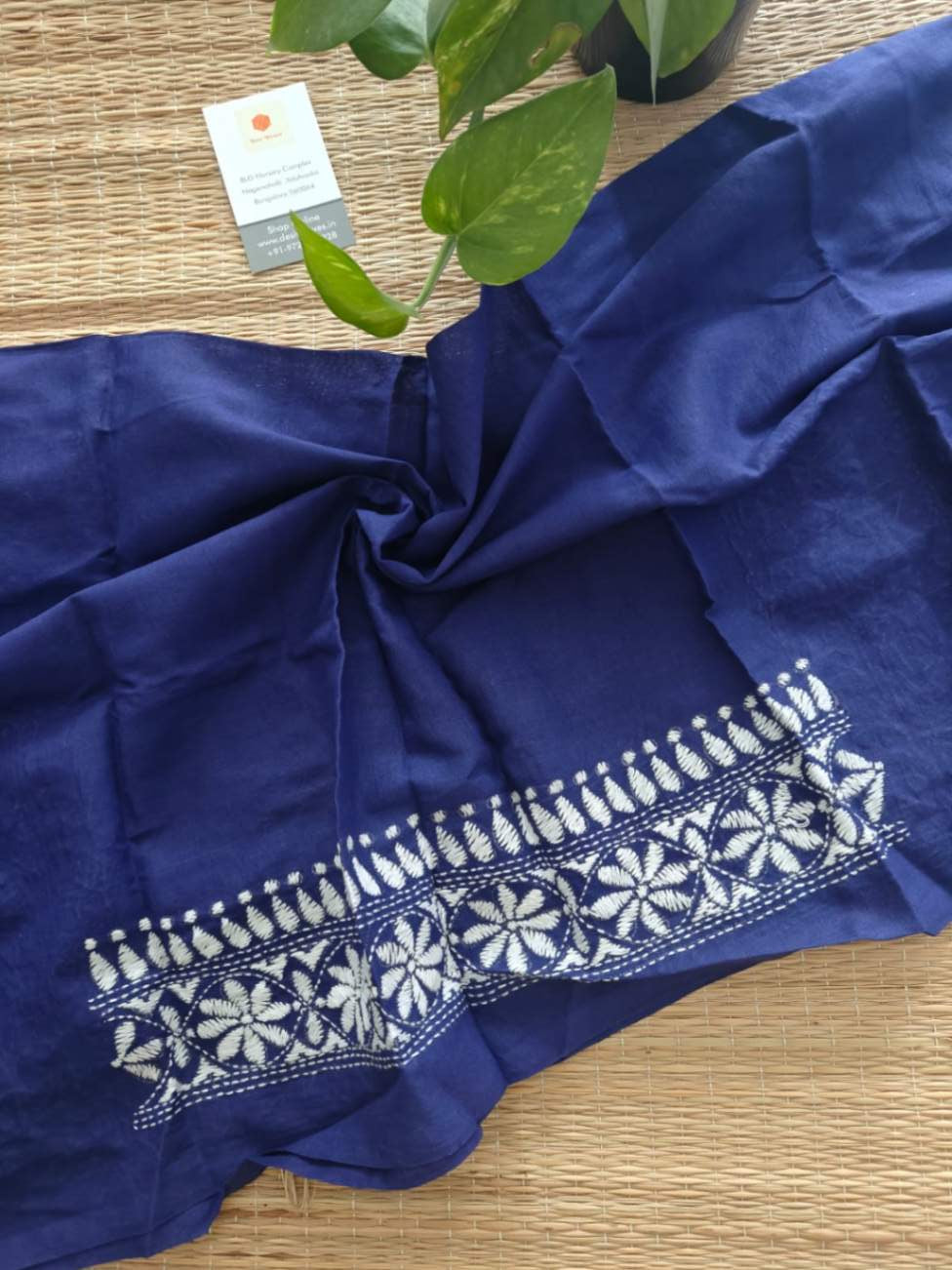 cotton kantha stitch blouse - Desi Weaves