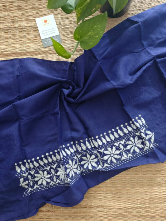 cotton kantha stitch blouse - Desi Weaves