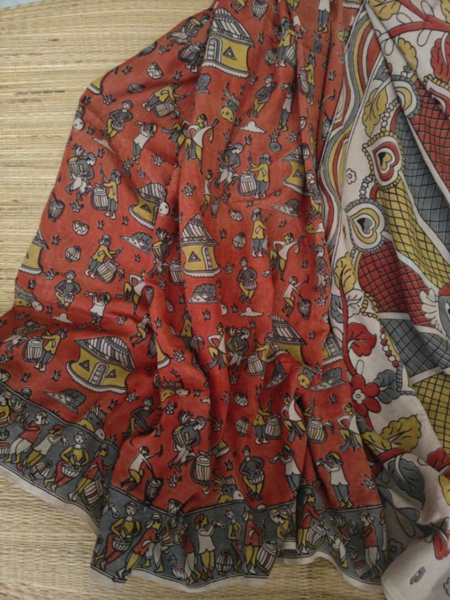 Cotton kalamkari Saree online - Desi Weaves