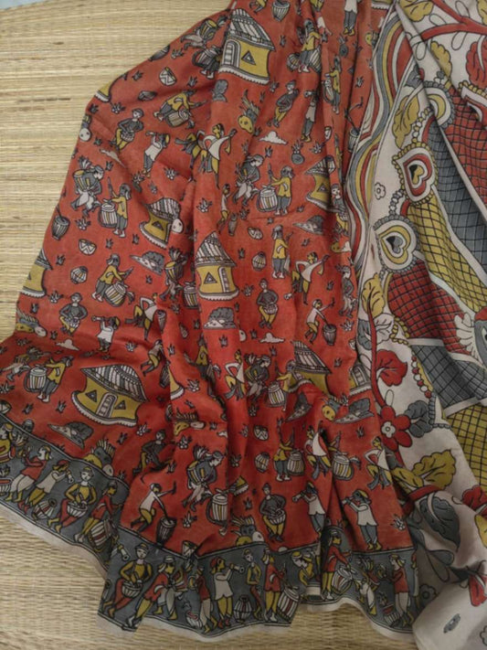 Cotton kalamkari Saree online - Desi Weaves