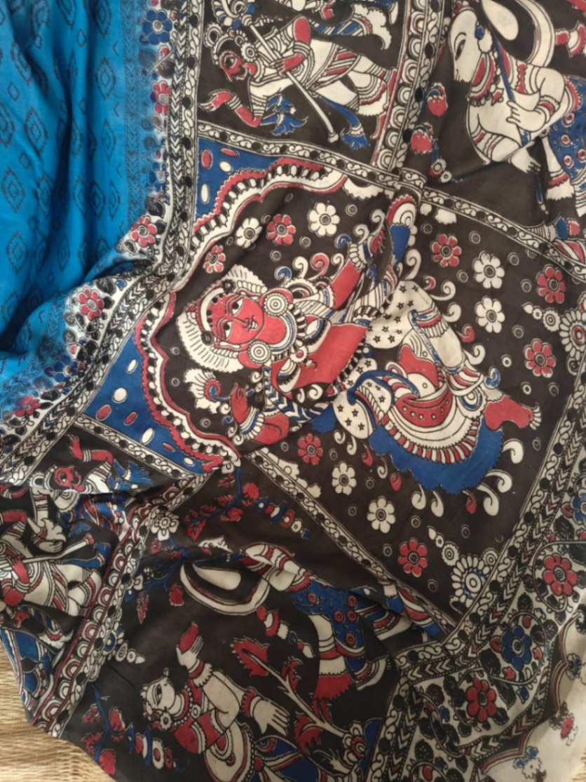 Cotton kalamkari Saree online - Desi Weaves