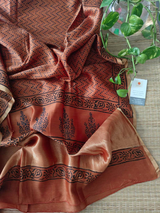Pure Chanderi Silk Dupatta - Desi Weaves