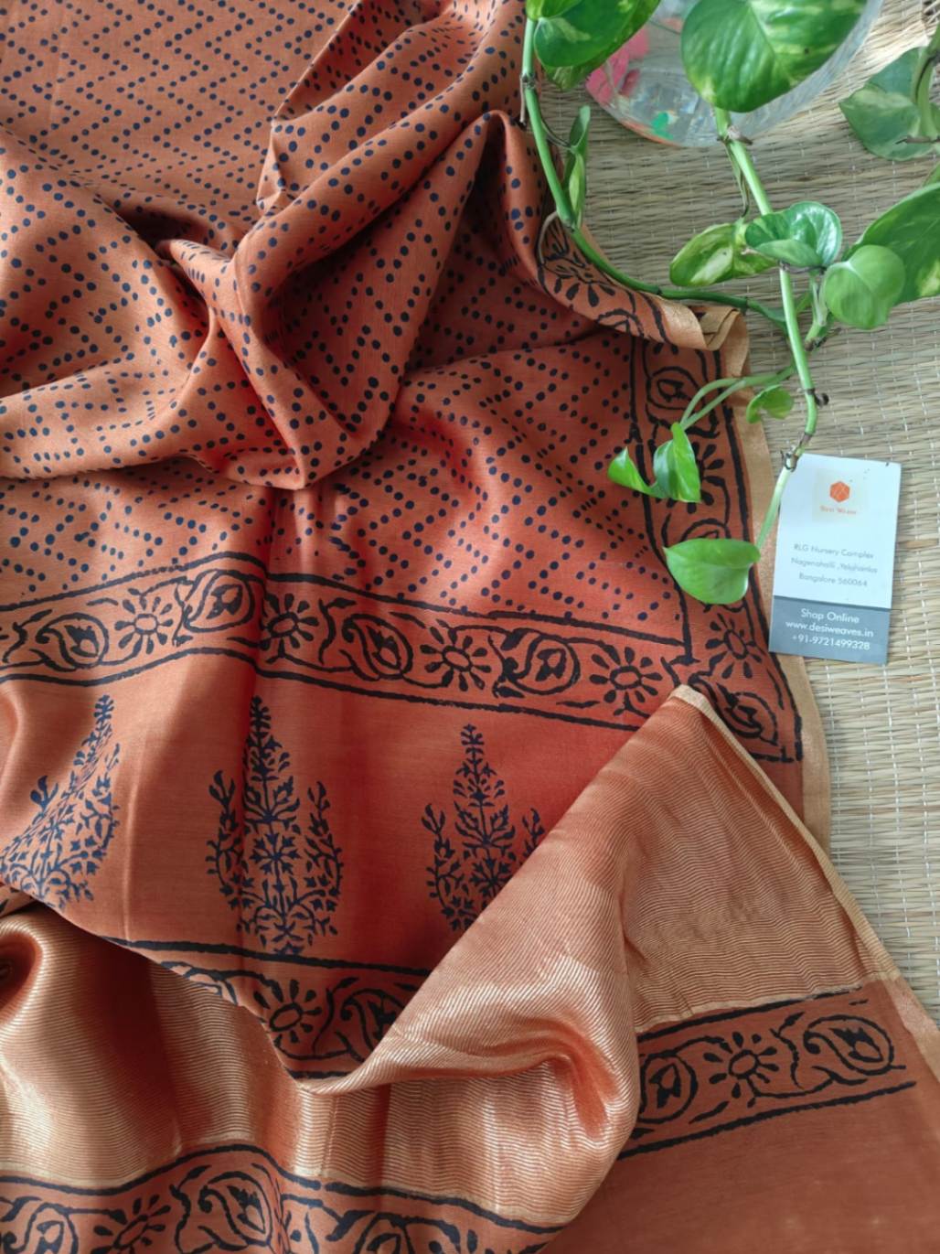 Pure Chanderi Silk Dupatta - Desi Weaves