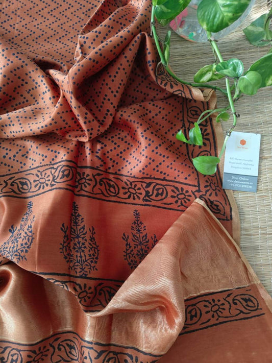 Pure Chanderi Silk Dupatta - Desi Weaves
