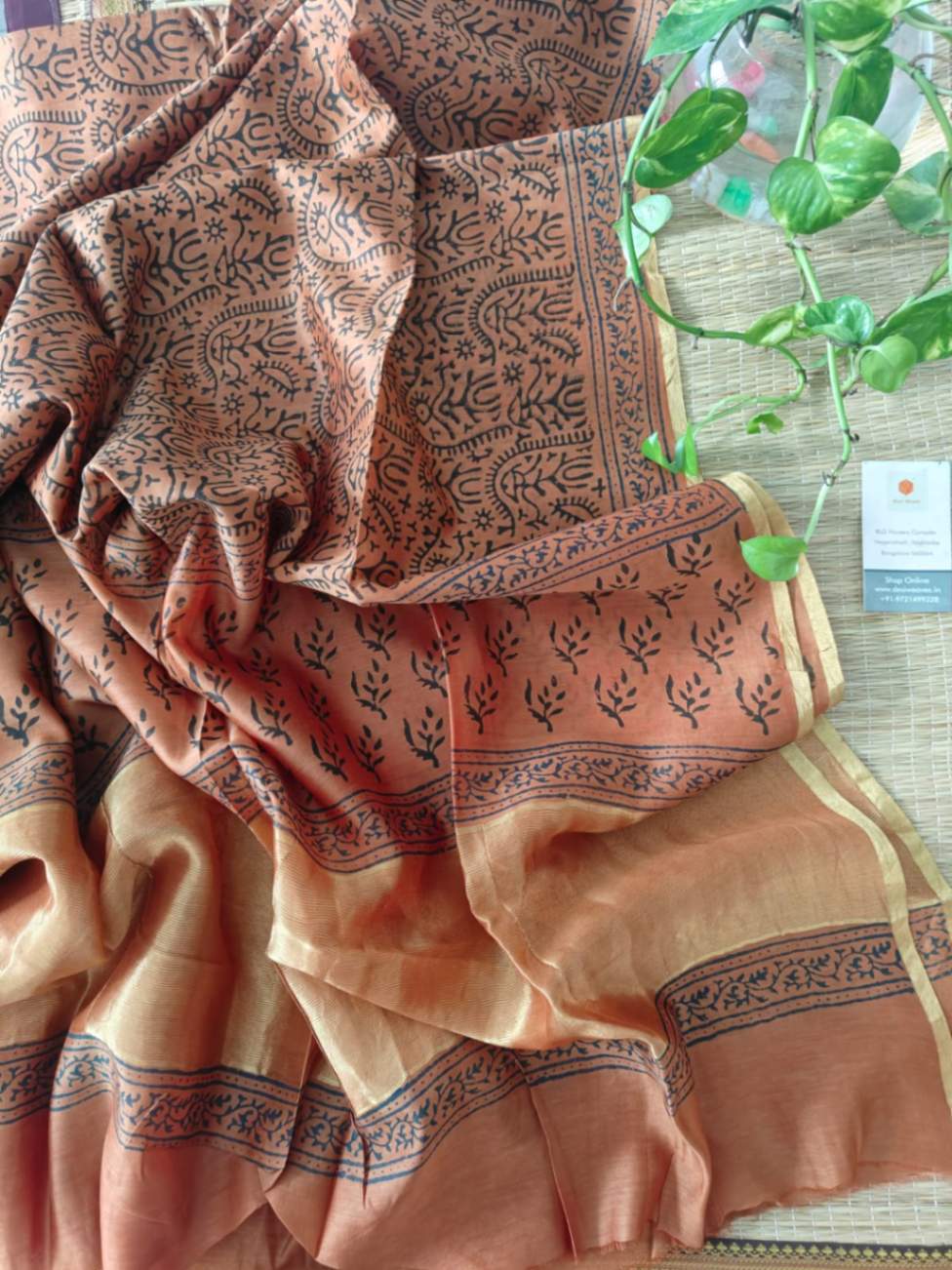Pure Chanderi Silk Dupatta - Desi Weaves