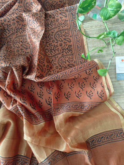 Pure Chanderi Silk Dupatta - Desi Weaves