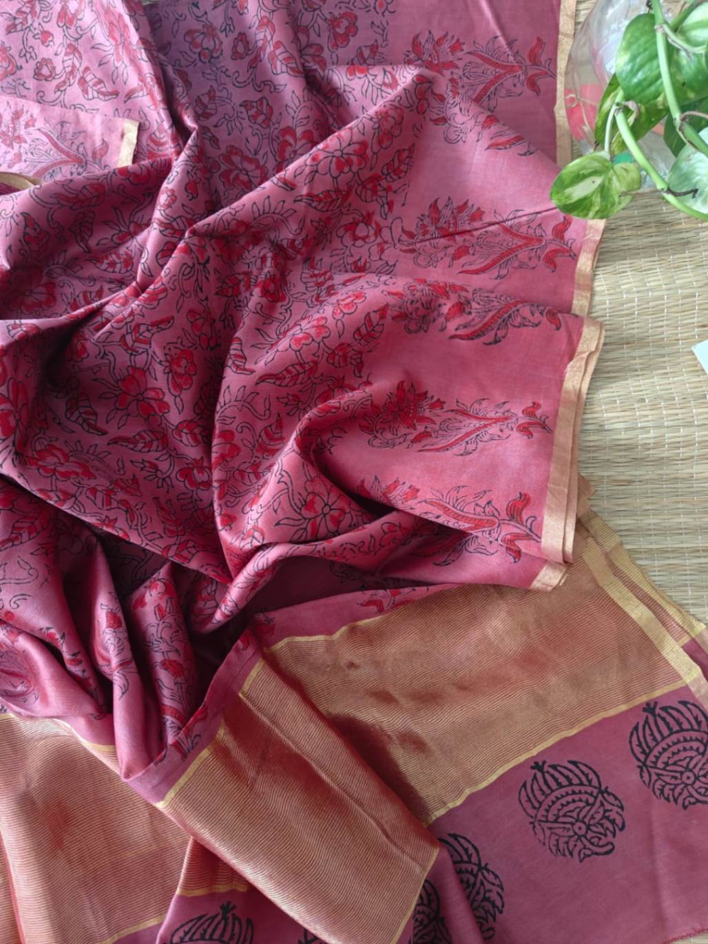 Chaneri silk dupatta online - Desi Weaves