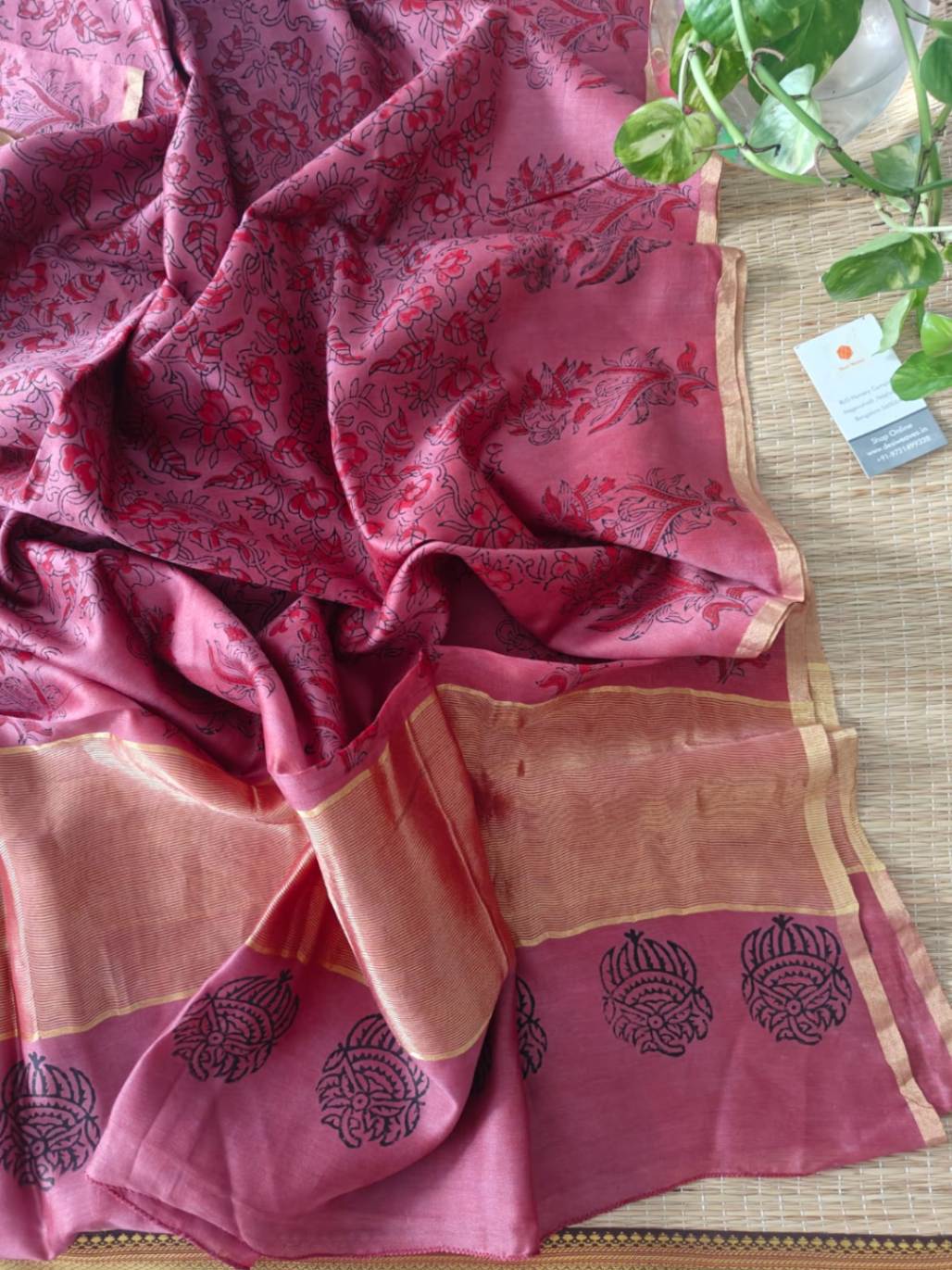 Chaneri silk dupatta online - Desi Weaves
