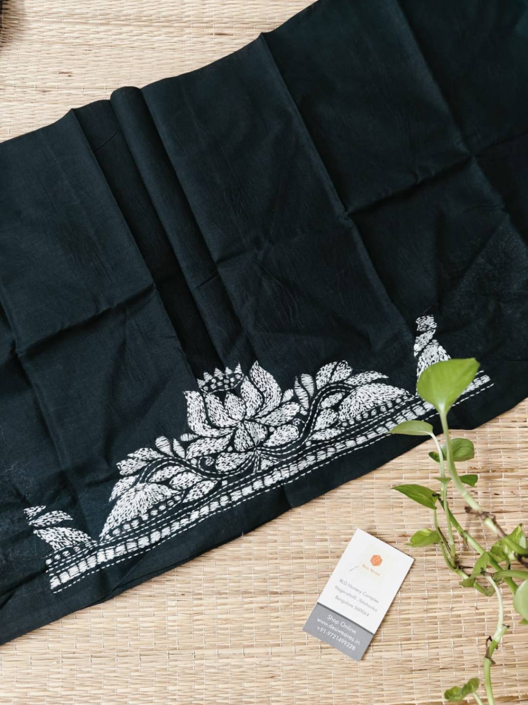 Hand Embroidered Kantha cotton blouse - Desi Weaves