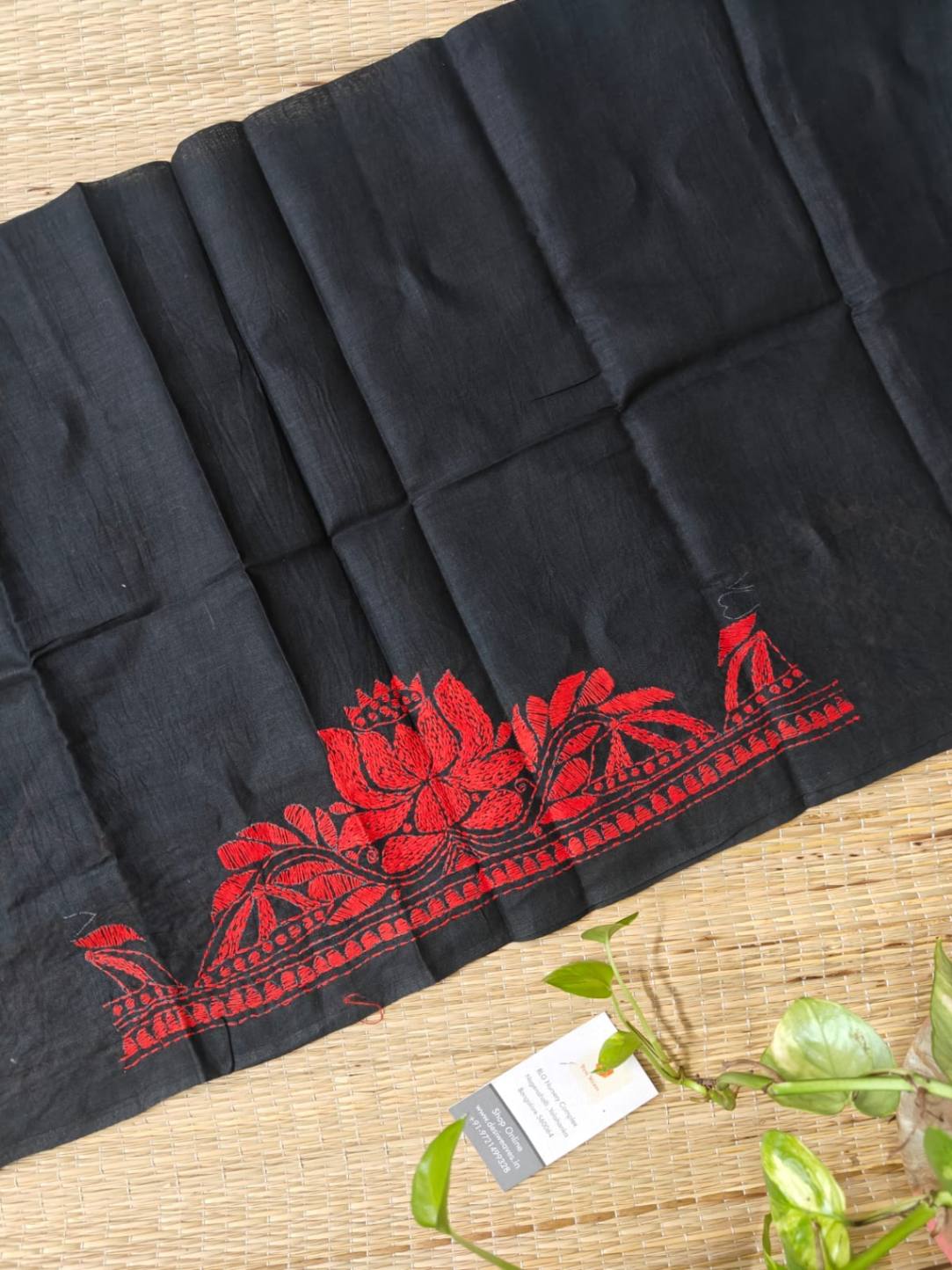 Hand Embroidered Kantha cotton blouse - Desi Weaves