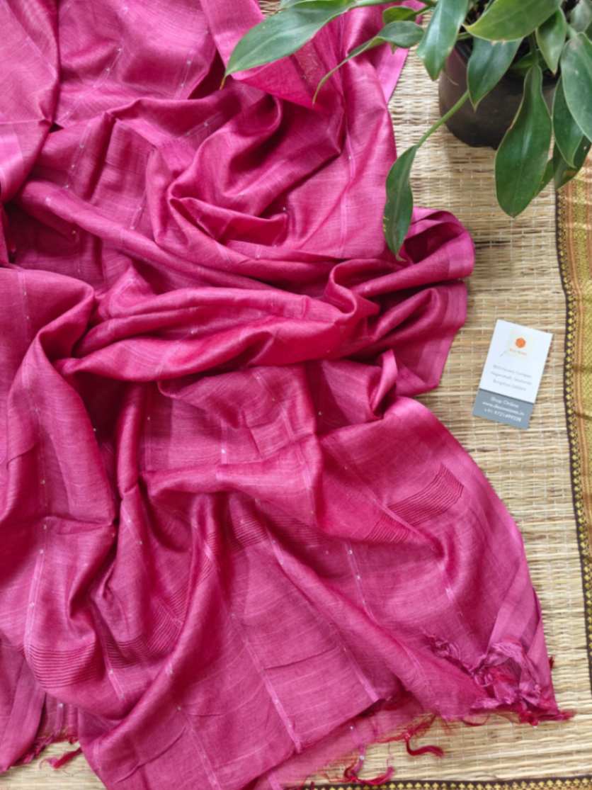 tussar silk dupatta - desi weaves
