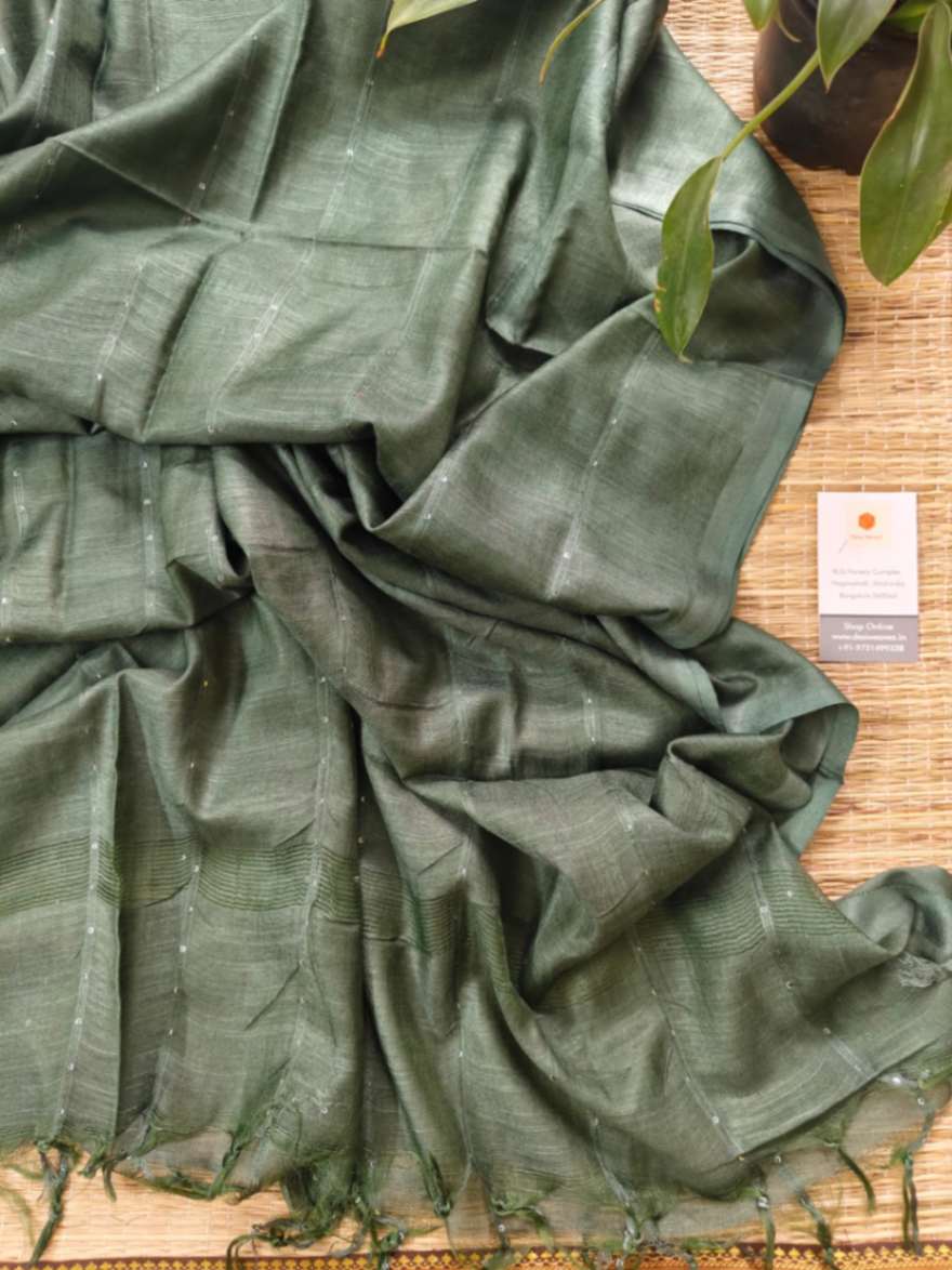 tussar silk dupatta - desi weaves