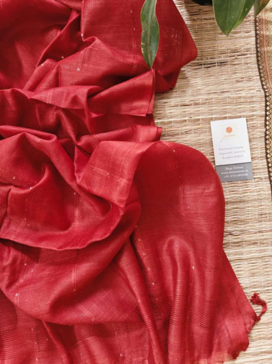 tussar silk dupatta - desi weaves