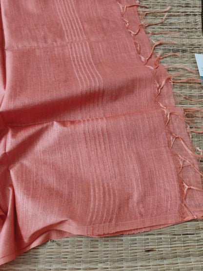 Peach Tussar  Silk  Dupatta Online