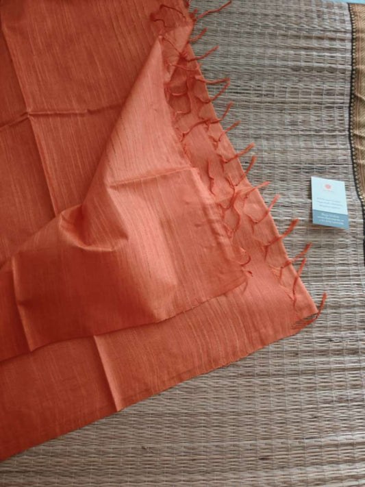 Orange Tussar  Silk  Dupatta Online