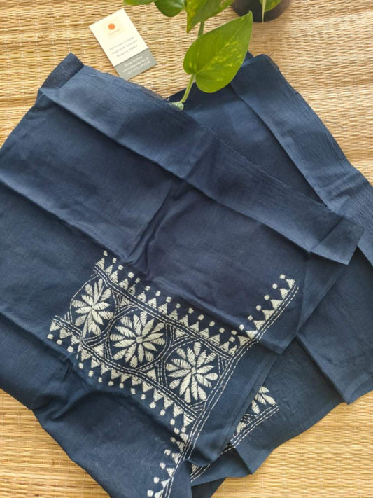 cotton kantha stitch blouse - Desi Weaves