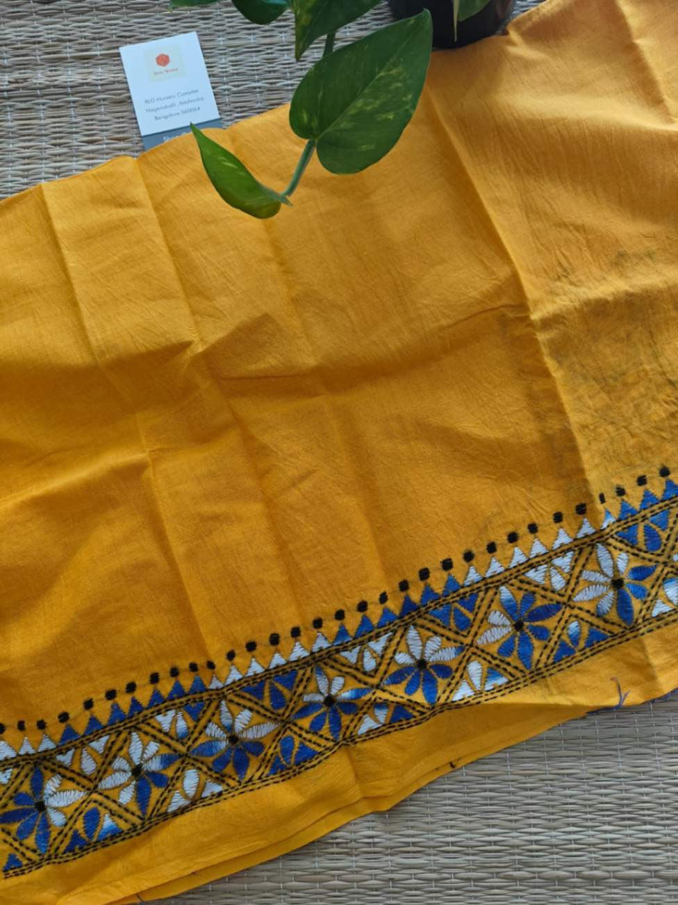 cotton kantha stitch blouse - Desi Weaves