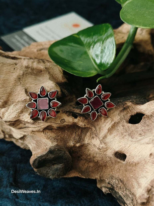 4 mm Stone Earrings in 925 Silver