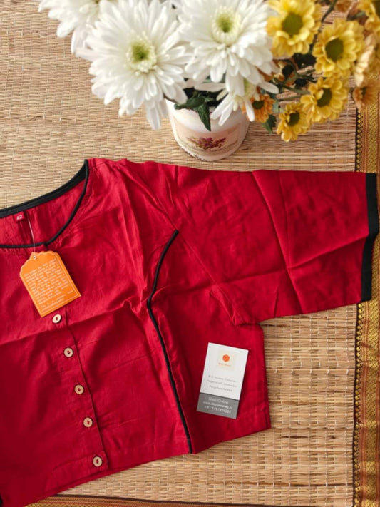 Stitched Cotton Blouse - Desi Weaves