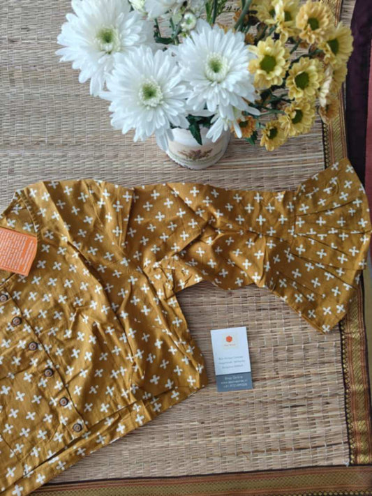 Stitched Cotton Blouse - Desi Weaves