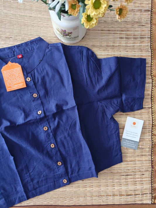 Stitched Cotton Blouse - Desi Weaves