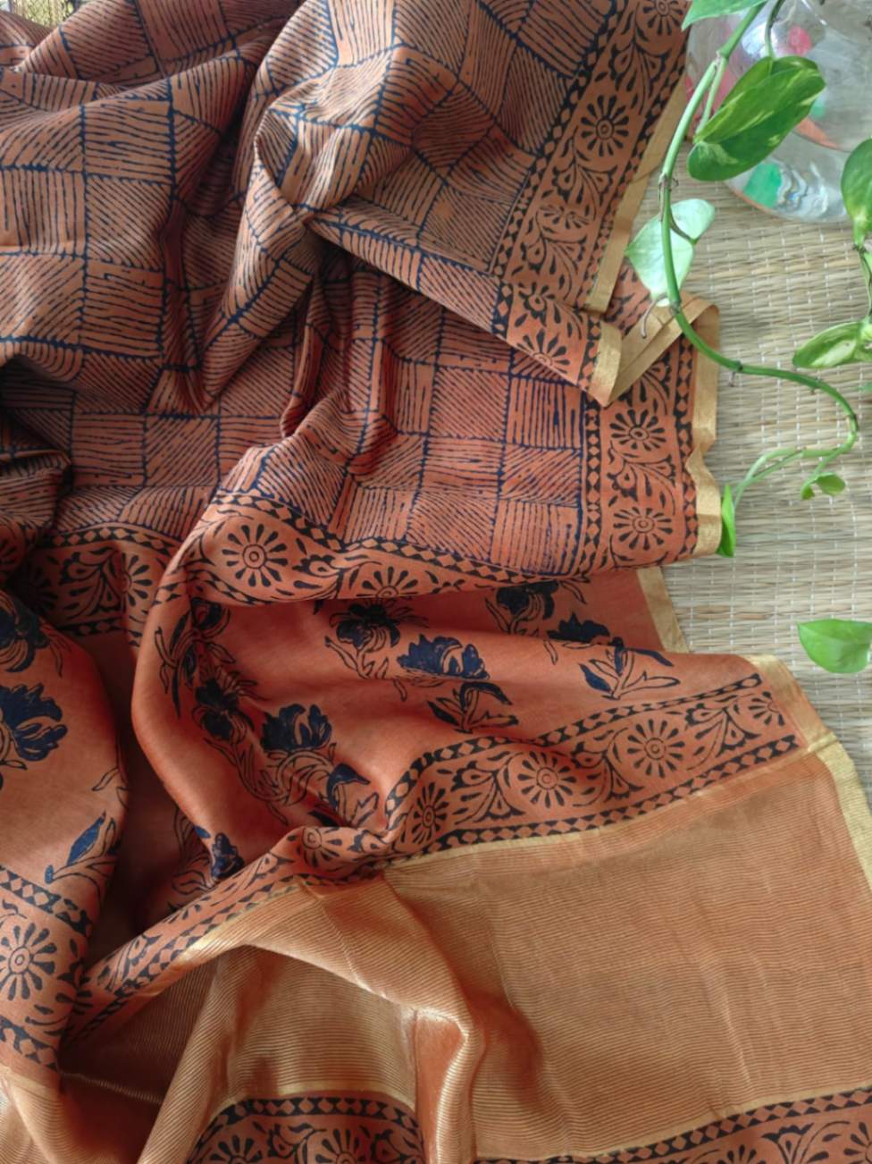 Pure Chanderi Silk Dupatta - Desi Weaves