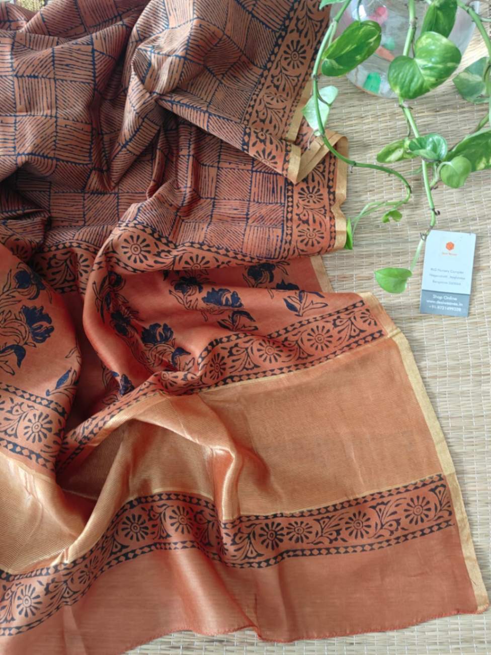 Pure Chanderi Silk Dupatta - Desi Weaves