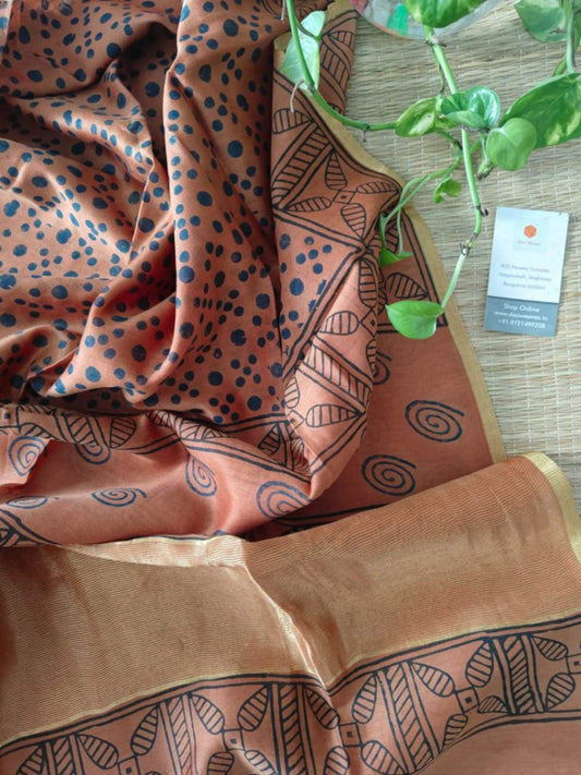 Pure Chanderi Silk Dupatta - Desi Weaves