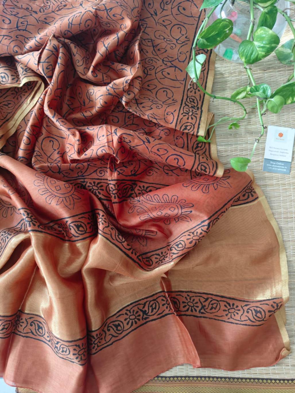 Pure Chanderi Silk Dupatta - Desi Weaves