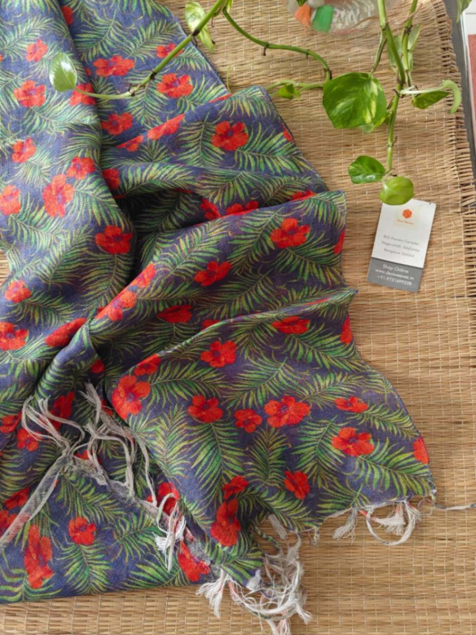 Linen Stole Online - Desi Weaves