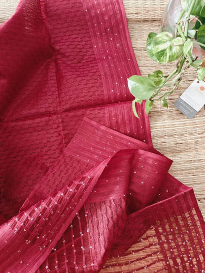 Tussar silk dupatta online - Desi Weaves