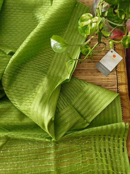 Tussar silk dupatta online - Desi Weaves