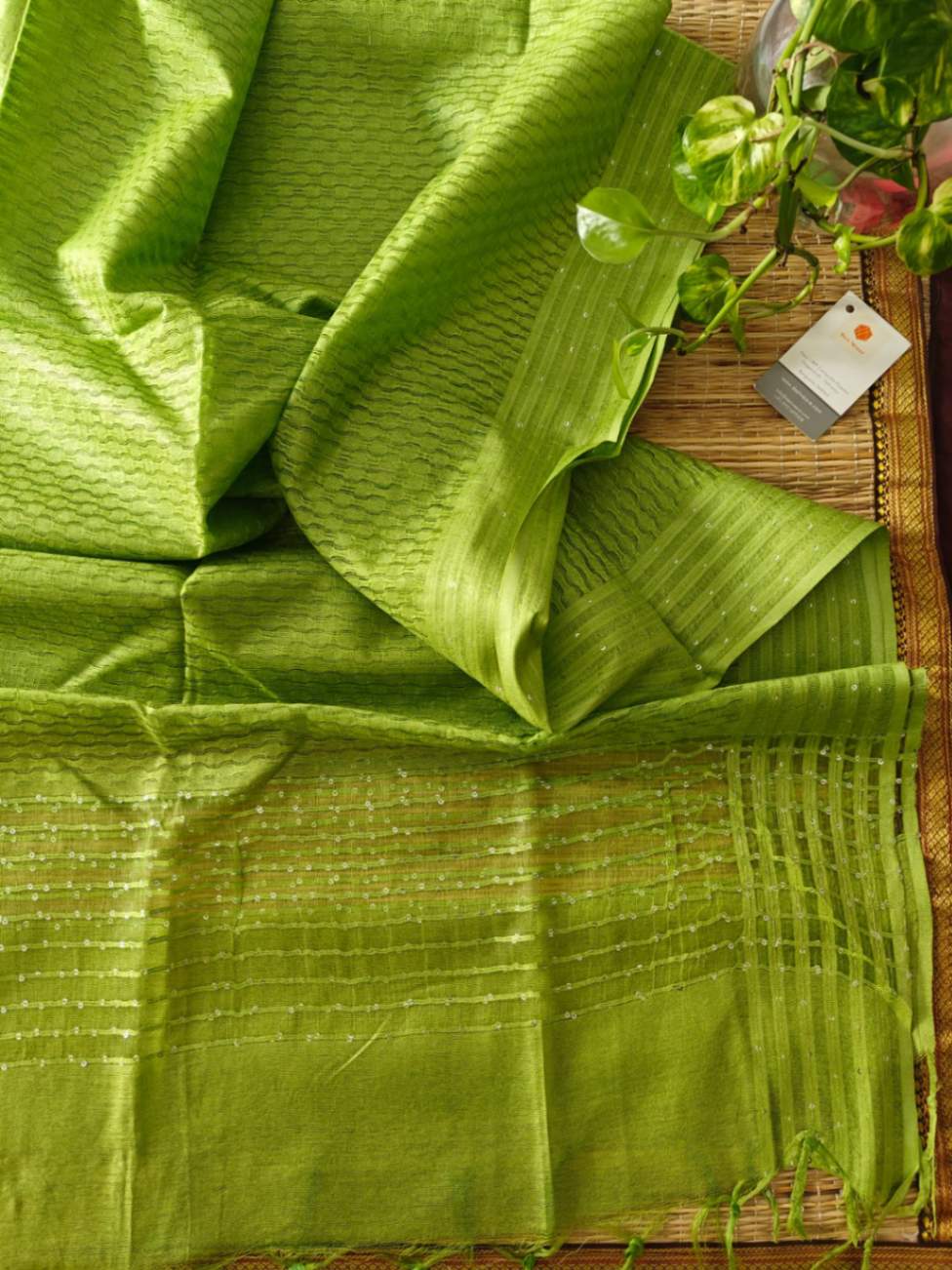 Tussar silk dupatta online - Desi Weaves