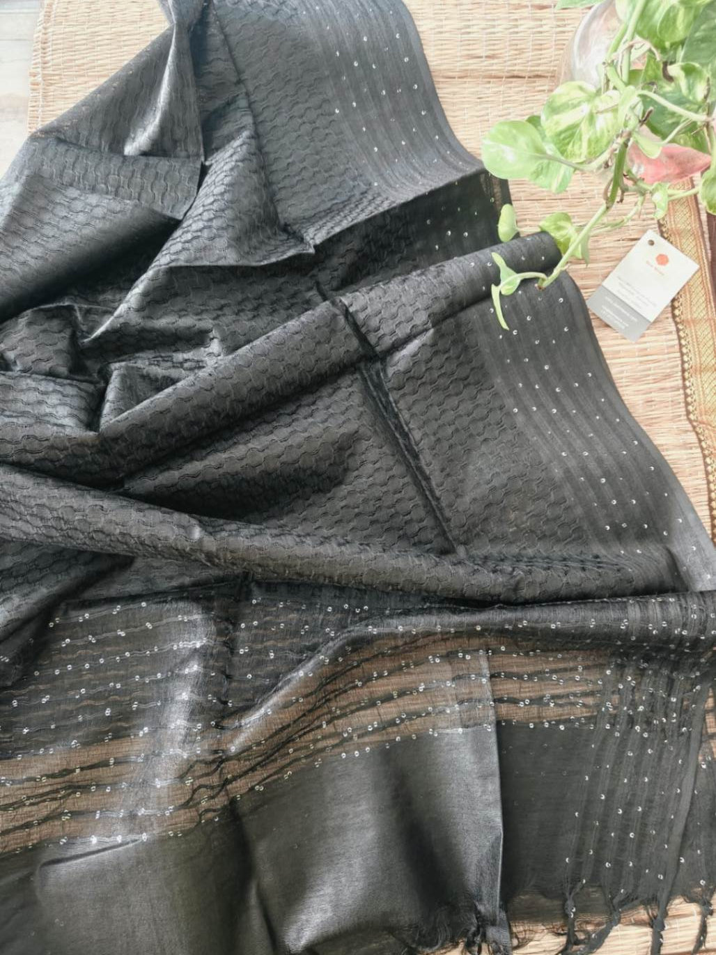 Tussar silk dupatta online - Desi Weaves