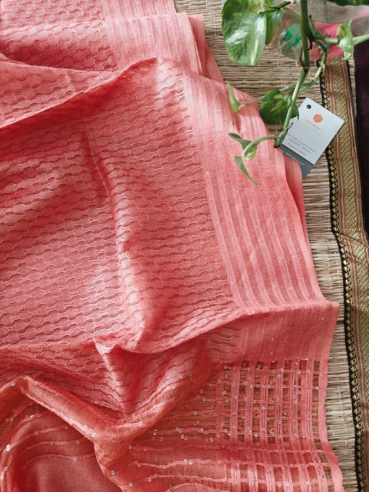 Tussar silk dupatta online - Desi Weaves