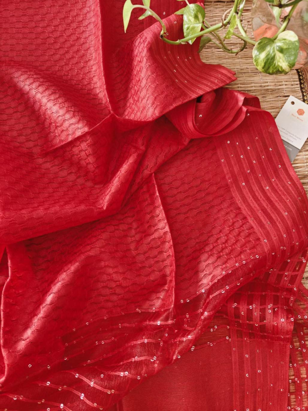 Tussar silk dupatta online - Desi Weaves