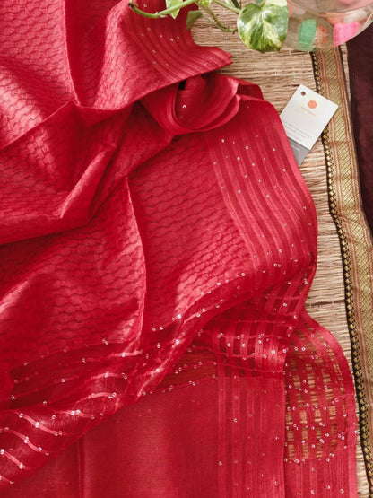 Tussar silk dupatta online - Desi Weaves