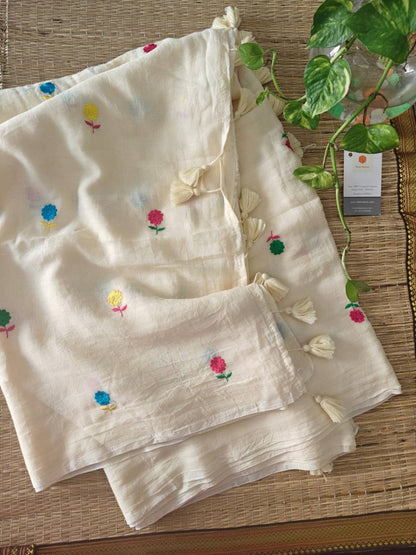 mull cotton saree online - desi weaves