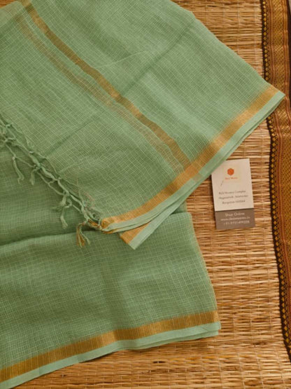 green kota doria dupatta - desi weaves