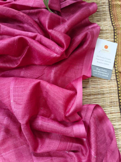 tussar silk dupatta - desi weaves
