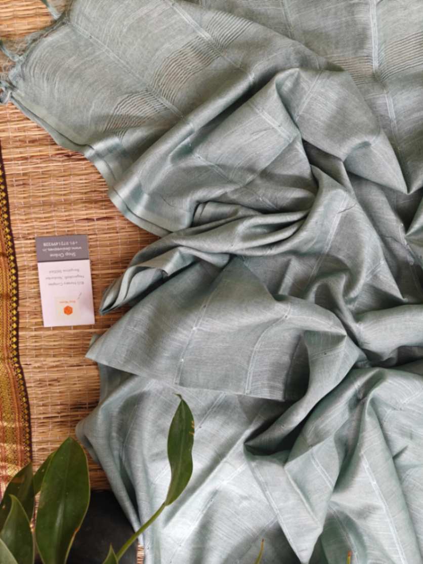 tussar silk dupatta - desi weaves
