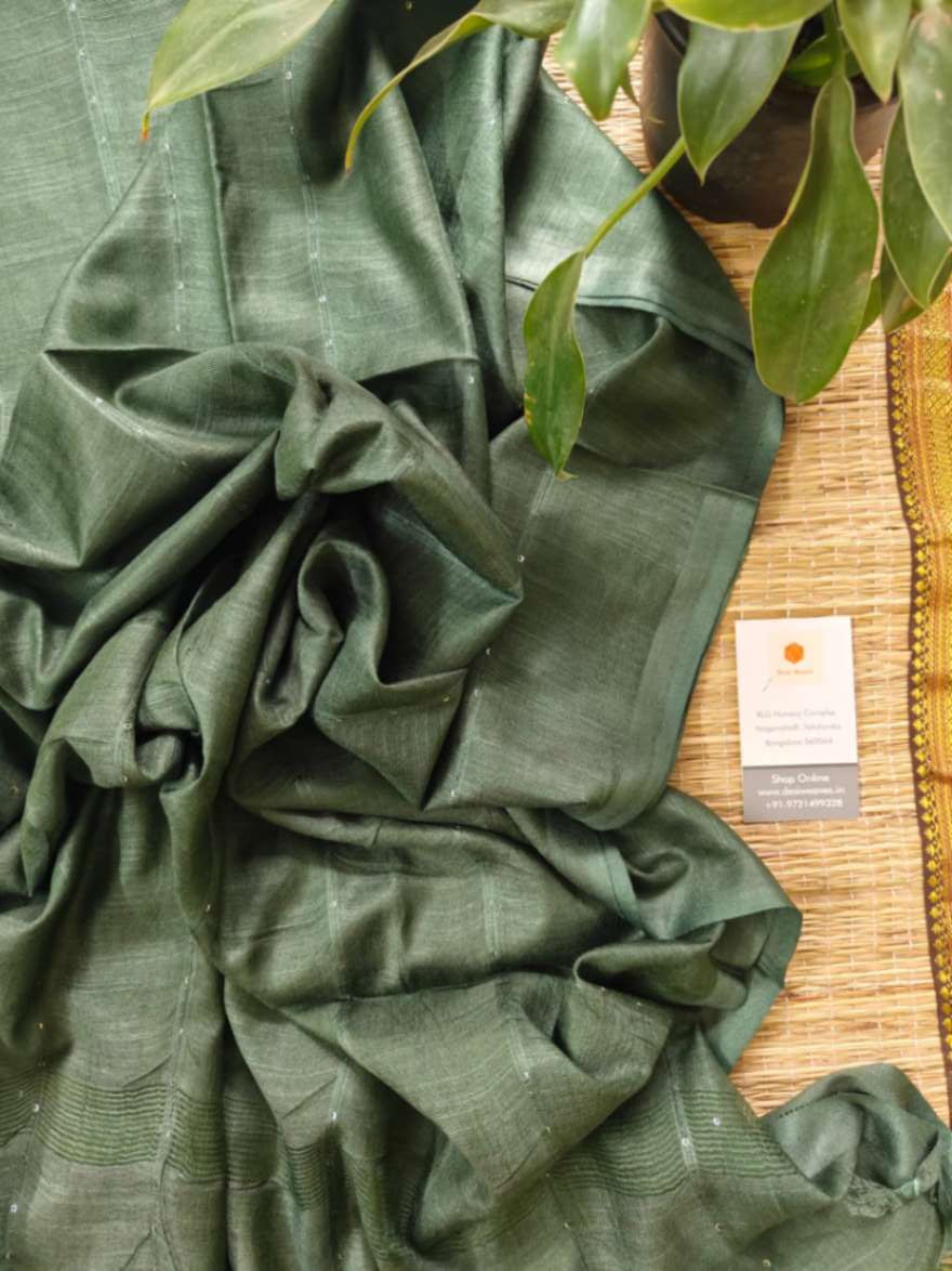 tussar silk dupatta - desi weaves