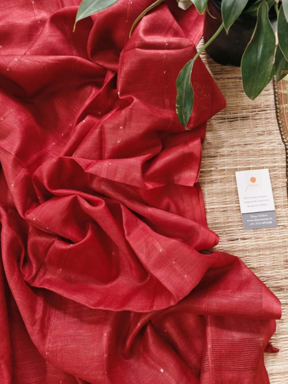 tussar silk dupatta - desi weaves