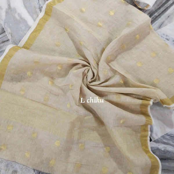 Handwoven Pure Linen Dupatta